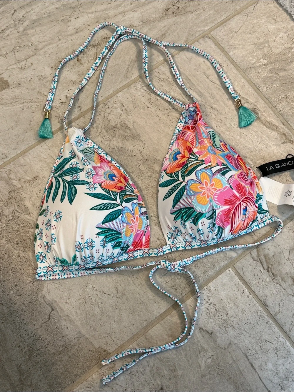 La Blanca NWT swimwear reversible bikini top beach summer vacation resort
